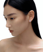 BOONEE-Pink Cat's Eye Heart Stud Earrings