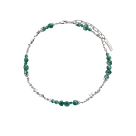 BOONEE-Green Wave Bead Link Necklace