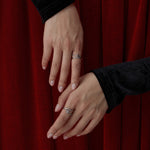 MOON WILD- Crystal Heart Charm Ring